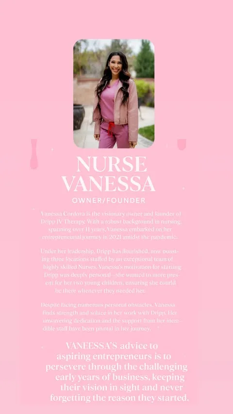 Nurse Vanessa Cordova, owner and founder of Get Drip IV